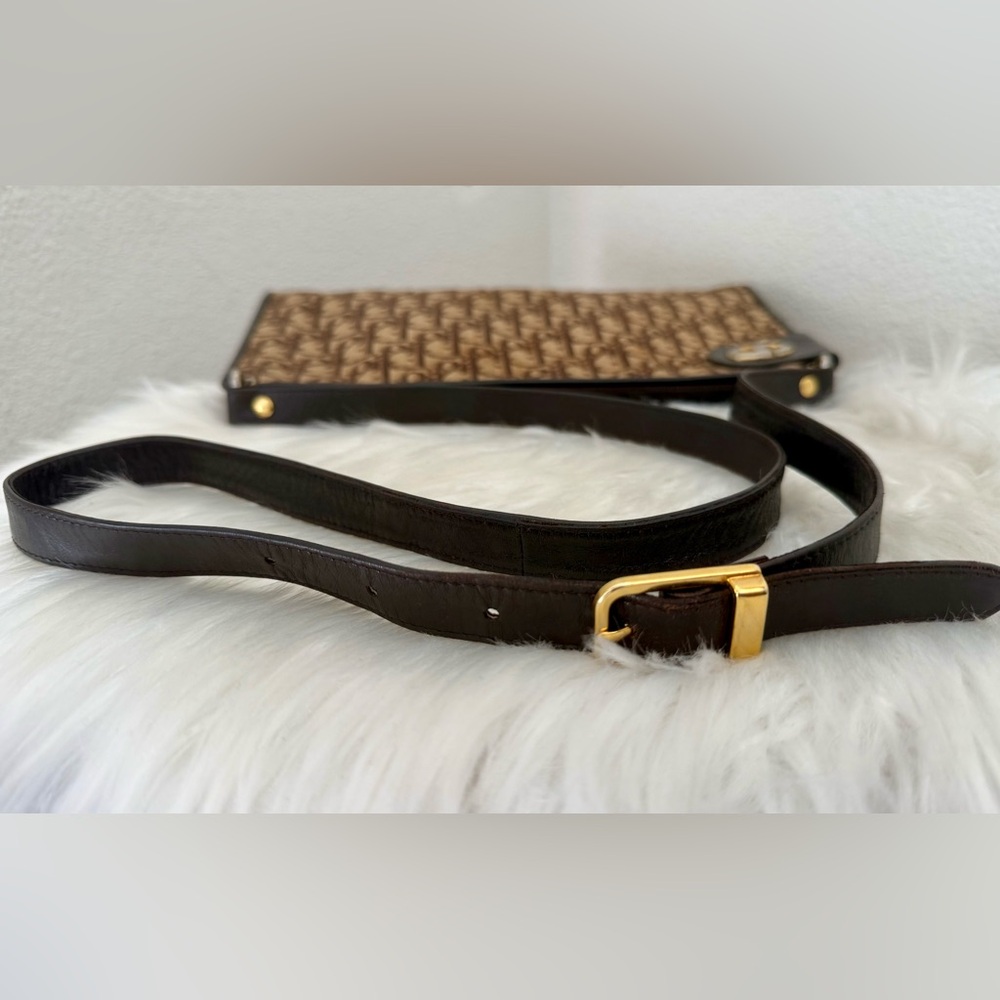 CHRISTIAN DIOR Oblique Jacquard Trotter Canvas Shoulder Bag - Picture 6 of 12